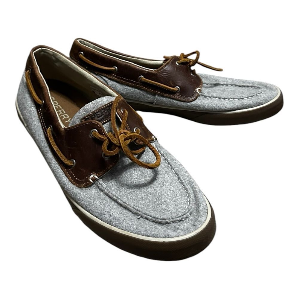 Sperry Men's Bahama II Boat Wool Sneaker, Grey, Size 12M